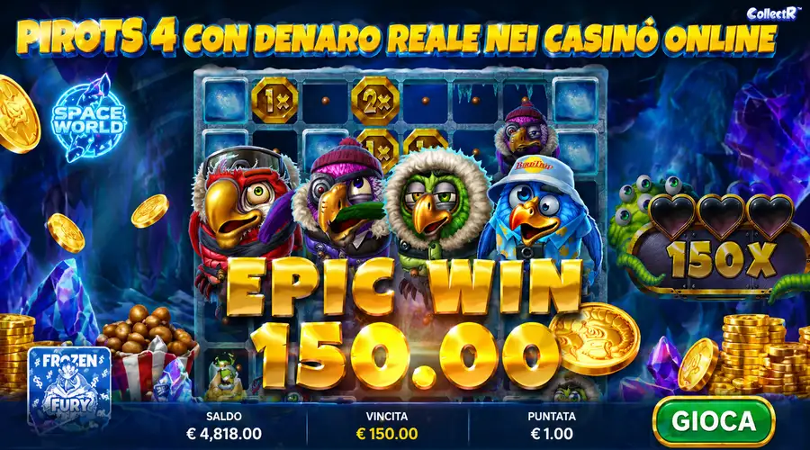 Pirots 4 con denaro reale